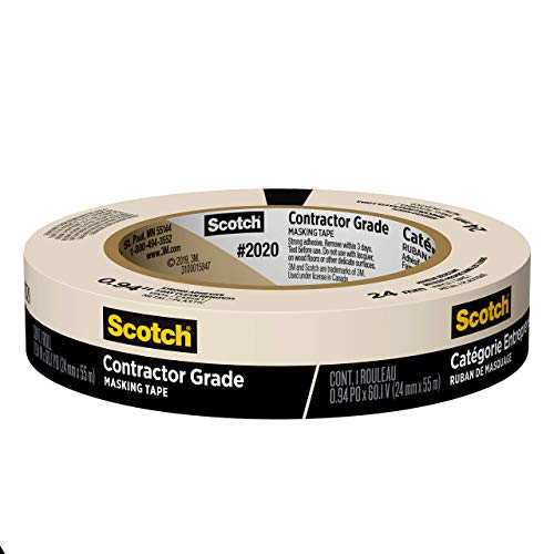 Book Cover 3M Scotch Masking Tape, Contractor Grade, .94-Inch by 60.1-Yard, 9-Roll by 3M