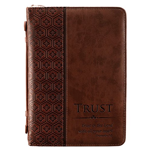 Book Cover Trust Brown Tile Design Bible / Book Cover - Proverbs 3:5 (Large)