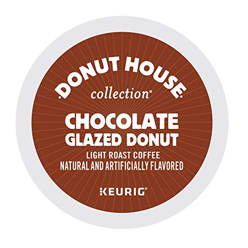 Donut House Collection Chocolate Glazed Donut, Single-Serve Keurig K-Cup Pods, Flavored Light Roast Coffee, 96 Count