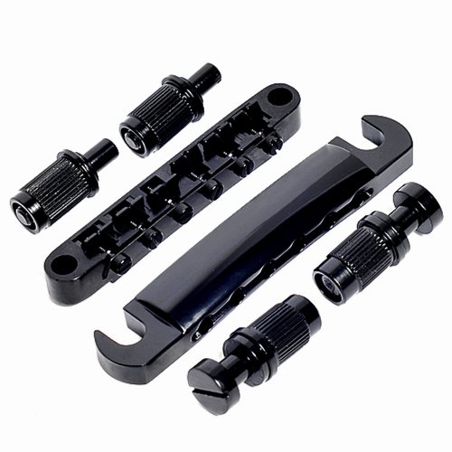 Kmise 1set Tune-o-matic Bridge/tailpiece Black for Gibson Les Paul Replacement