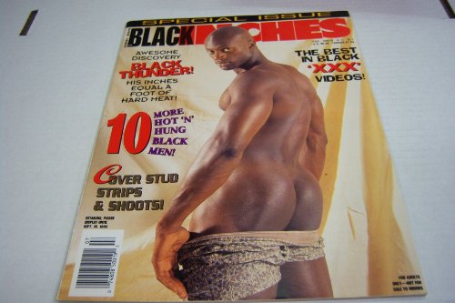 Black Inches Adult Gay Magazine "Cover Stud Strips!" Vol.1 #7 1995