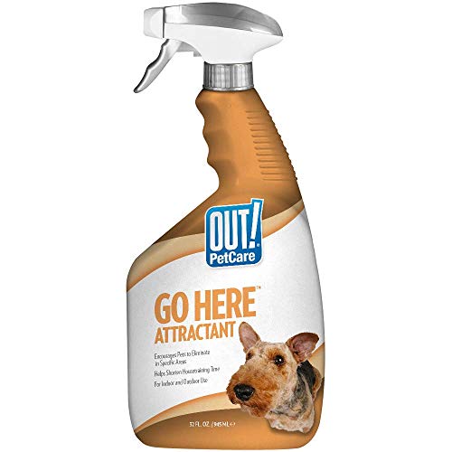 Book Cover OUT! PetCare Go Here Attractant Indoor and Outdoor Dog Training Spray | House-Training Aid for Puppies and Dogs | 32 oz