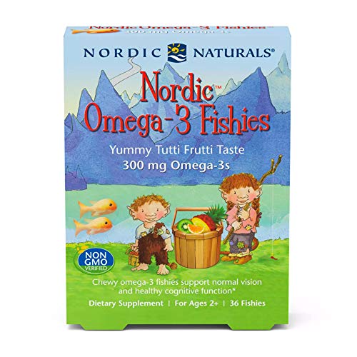 Book Cover Nordic Naturals Omega 3 Fishies - Omega-3 Gummy With Essential Nutrients DHA and EPA to Support Optimal Brain, Immune Function and Cognitive Development, 36 Count