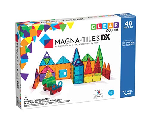 MAGNA-TILES DX 48-Piece Magnetic Construction Set, The ORIGINAL Magnetic Building Brand