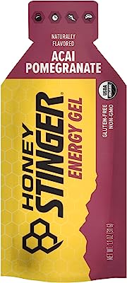 Honey Stinger Organic Energy Gel, Acai Pomegranate, Sports Nutrition, 1.1 Ounce (Pack of 24)