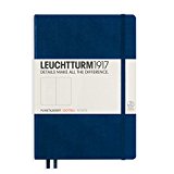 Leuchtturm1917 342925 Carnet Medium (A5), 249 pages numérotées, bleu marine, pointillés