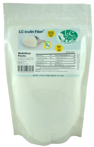 Book Cover Inulin Fiber (Chicory Root) - LC Foods - All Natural - Low Carb - Gluten Free - No Sugar - Diabetic Friendly - 12.8 oz