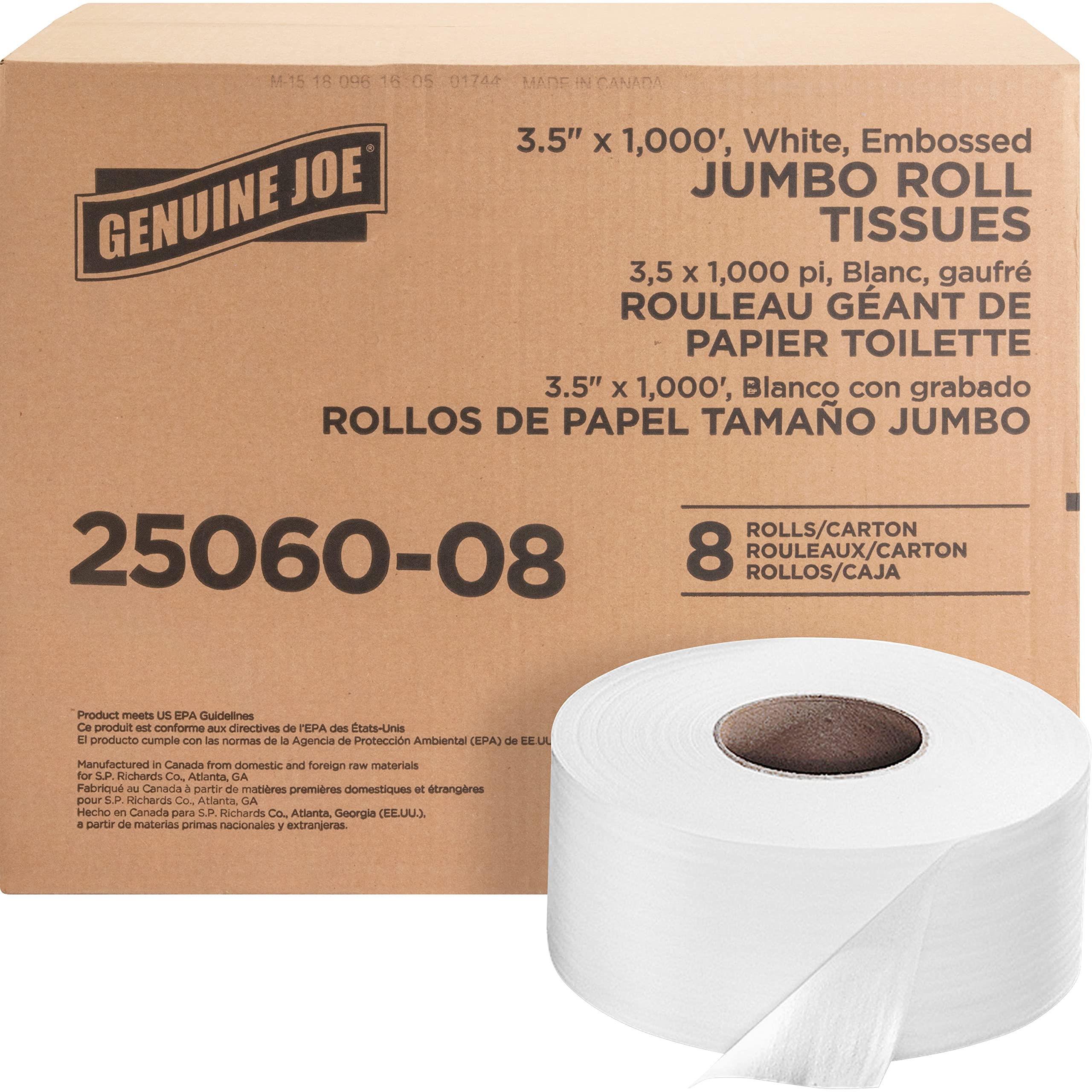 Book Cover Genuine Joe - GJO2506008 Jumbo Dispenser Roll Bath Tissue