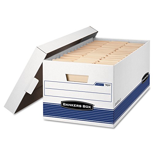 Bankers Box 00701 Stor/File Storage Boxes,W/Lid,Letter,12-Inch x24-Inch x10-Inch,12/CT,WE/BE