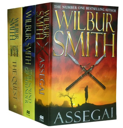 Wilbur Smith Novel Collection 3 Books Set (Assegai, The Sound of Thunder, The Quest.)