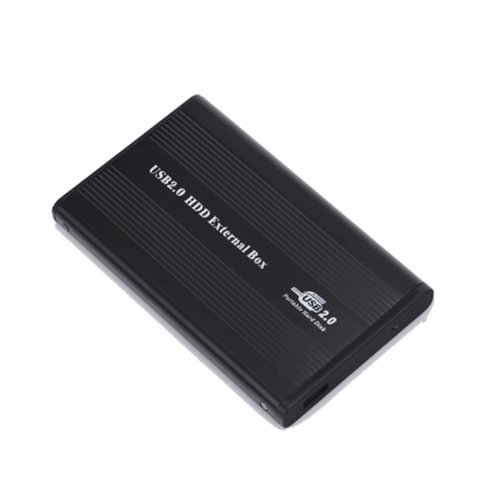 HDE USB 2.0 Aluminum External Hard Drive Enclosure Case Supports 2.5-inch IDE/PATA Drives Up To 500GB (Black)
