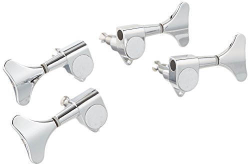 Kmise 1set of 2R2L Guitar Bass Tuner Machine Heads Tuning Pegs Chrome