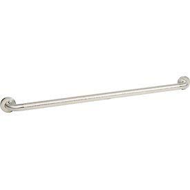 Bobrick 6806.99x42 304 Stainless Steel Straight Grab Bar with Concealed Mounting Snap Flange, Peened Gripping Surface Satin Finish, 1-1/2" Diameter x 42" Length