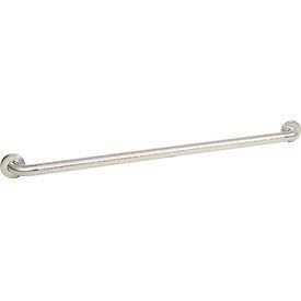 Bobrick 6806.99x42 304 Stainless Steel Straight Grab Bar with Concealed Mounting Snap Flange, Peened Gripping Surface Satin Finish, 1-1/2" Diameter x 42" Length