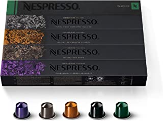 Book Cover Nespresso Capsules OriginalLine, Ispirazione Variety Pack, Medium & Dark Roast Espresso Coffee, 50 Count Espresso Coffee Pods, Brews 1.35 Ounce