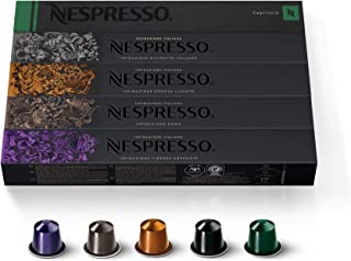 Nespresso Capsules OriginalLine, Ispirazione Variety Pack, Medium & Dark Roast Espresso Coffee, 50 Count Espresso Coffee Pods, Brews 1.35 Ounce