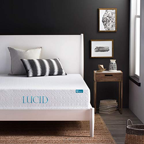 Book Cover LUCID 10 Inch 2019 Gel Memory Foam Mattress - Medium Plush Feel - CertiPUR-US Certified - 10-Year Warranty - Full