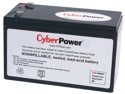 CyberPower RB1280A Replacement Battery Cartridge, Maintenance-Free, User Installable