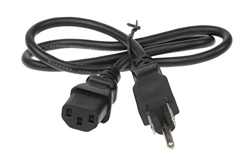 SF Cable 3ft Standard Computer Power Cord NEMA 5-15P to IEC 320 C13-18 AWG Replacement AC Power Cable for PC or Monitor - 125V, 10A