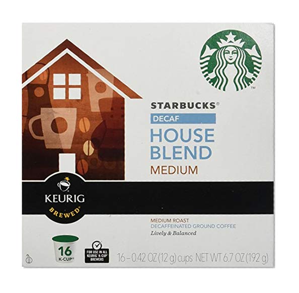 Book Cover Starbucks Decaf House Blend Medium Roast Keurig K-Cups (16 Pack)
