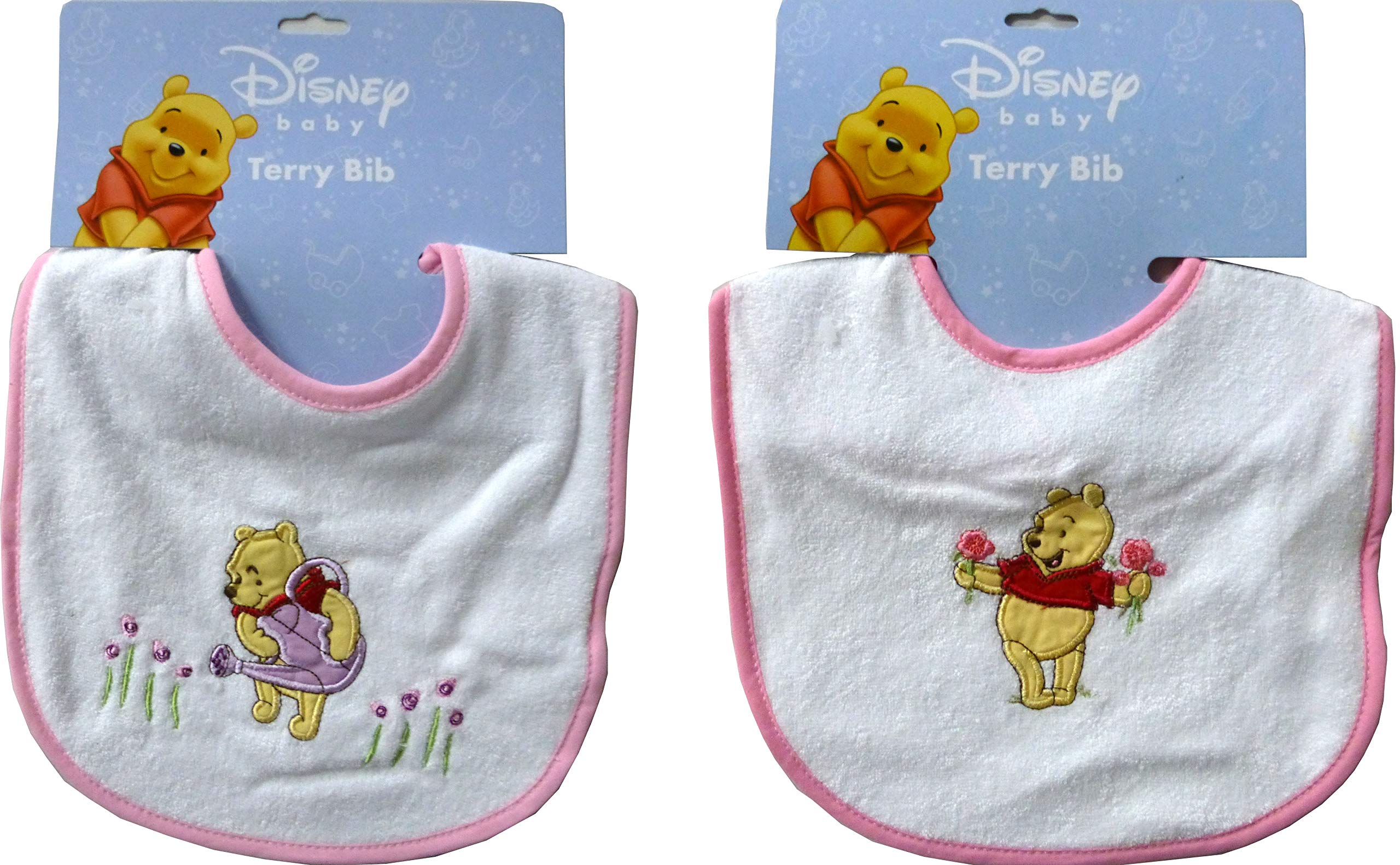 Disney Baby Winnie the Pooh 2-pack Embroidered Terry Bibs