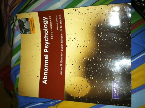 Abnormal Psychology Core Concepts International Version
