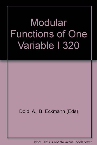 Modular Functions of One Variable I 320