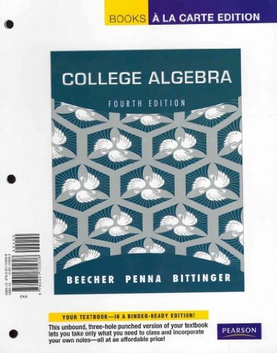 College Algebra, Books a la Carte Plus MML/MSL Student Access Code Card (for ad hoc valuepacks) (4th Edition)