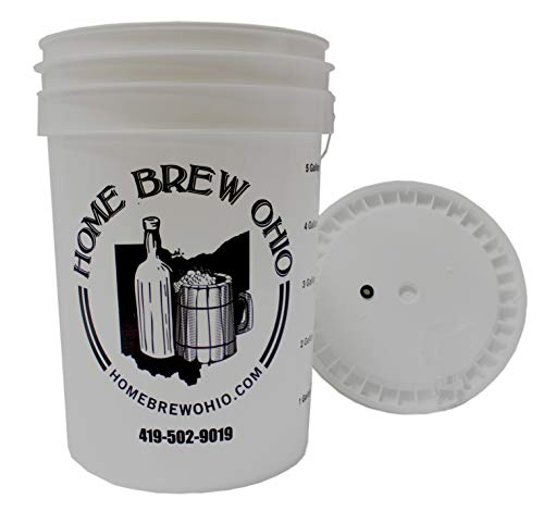 FastTrack Fermentation Bucket ,Home Brewing Wine Fermenter ,6.5 Gallon Fermenting Bucket with Lid ,100% Food Grade-BPA Free Fermenting Bucket for your Beer, Wine or any other Fermented Beverage