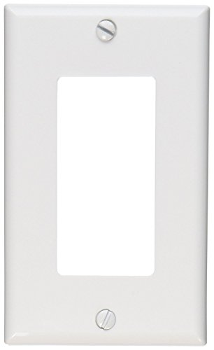Leviton 80401-NW 1-Gang GFCI Decora Wallplate, Standard Size, Thermoplastic Nylon, Device Mount, 20-Pack, White, Piece