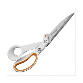 Fiskars Ciseaux multi-usages RazorEdge, Longueur totale: 24 cm, Lames en acier inoxydable/Poignées en plastique, Blanc/Orange, Amplify, 1005225