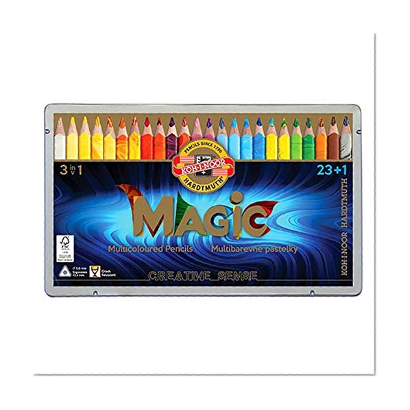 Koh-I-Noor MAGIC Jumbo Crayon de Couleur Triangulaire  (Lot de 24)