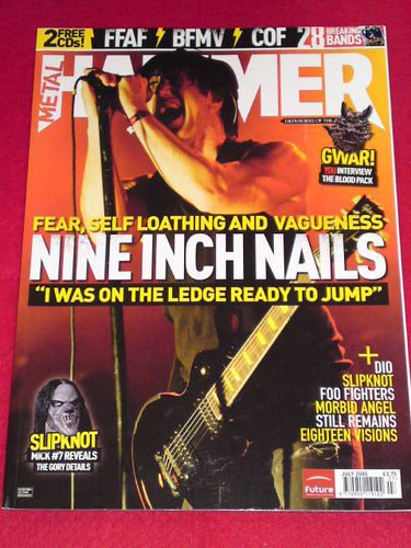 METAL HAMMER Magazine July 2005 # 141 Nine Inch Nails GWAR Slipknot Mick Cradle Of Filth Still Remains Eighteen Visions Bullet For My Valentine Subterranea Foo Fighters Funeral For A Friend Rammstein Kiss Anthrax Slayer Metallica Black Sabbath (Metal Hamm