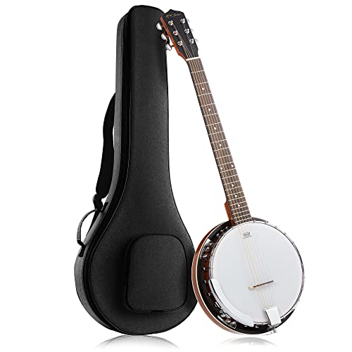 Book Cover Jameson Guitars 6-String Banjo Guitar with Closed Back Resonator and 24 Brackets