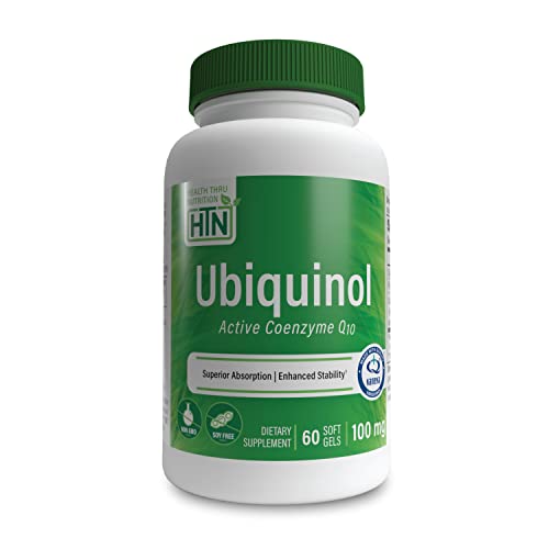 Health Thru Nutrition Kaneka Ubiquinol CoQ10 Softgels, 100mg (Pack of 60)