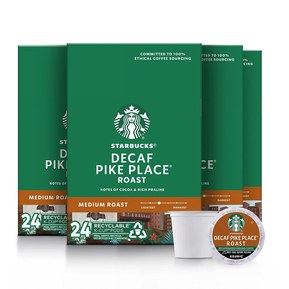 Starbucks Decaf Pike Place Roast, K-Cup for Keurig Brewers, 96 Count Breakfast Blend 96 Count (Pack of 1)
