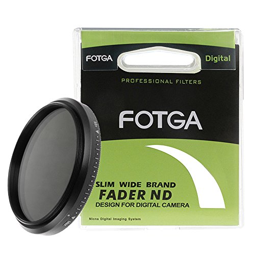 Fotga 52mm Slim Fader Variable Adjustable ND2 to ND4 ND8 ND16 ND32 ND400 ND Neutral Density Filter for Nikon Canon EF-S 24mm F2.8 Sony Panasonic Olympus Fujifilm DSLR Cameras Lenses