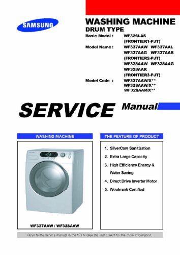 Samsung WF328AAW/XAA Service manual and WF328AAW service manual