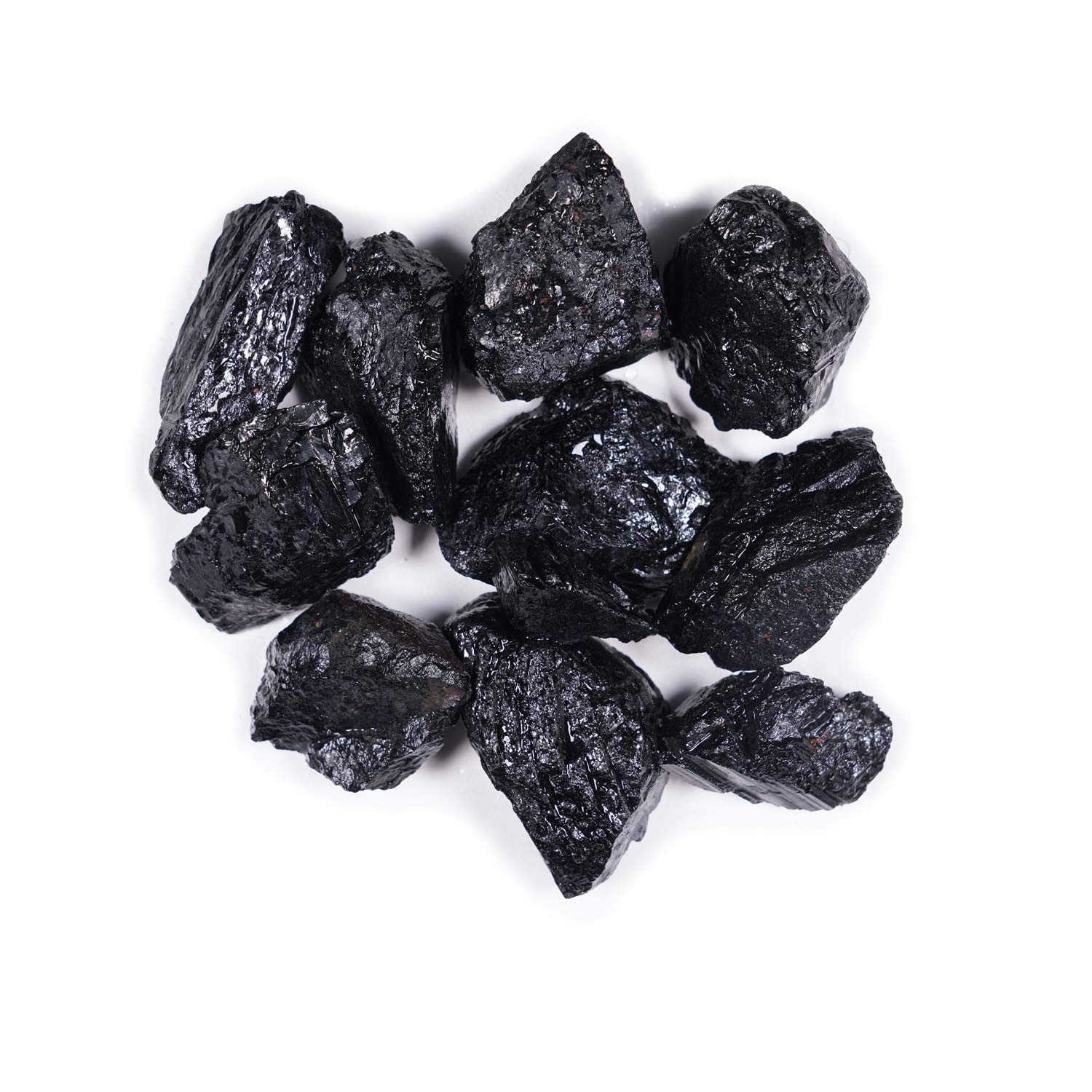 Crystal Allies Materials: 1lb Bulk Rough Black Tourmaline Crystals from Brazil - Large Raw Natural Stones Reiki Crystal HealingWholesale Lot