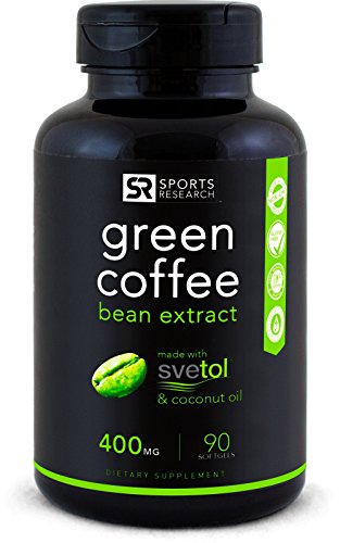Sports Research Green Coffee Bean Extract with Pure Svetol, Natural Weight Loss Supplement, 90 Liquid Softgels
