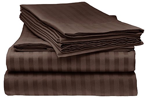 Book Cover Queen Italian Prestige Collection Bed Sheet Set â€“ 1800 Luxury Soft Microfiber Deep Pocket 4-Piece Bedding Set - Wrinkle, Stain, Fade Resistant - Chocolate Brown