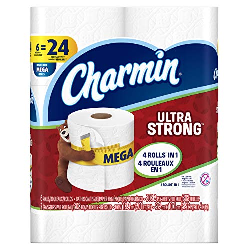 Book Cover Charmin Ultra Strong Toilet Paper 6 Mega Rolls = 24 Regular Rolls