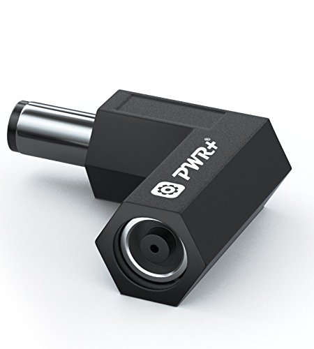 PWR+ 7.4 mm x 7.4 mm Right Angle 90-Degree Power Adapter Connector Converter for Dell Latitude Inspiron XPS Studio Vostro/Hp Pavilion Probook Elitebook Envy Compaq Presario Laptop AC Charger Cord