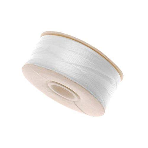Nymo Nylon Beading Thread Size D for Delica Beads - White 64 Yards (58 Meters)