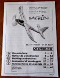 Merlin BK/KIT Merlin #21 4237 Multiplex (Radio Controlled Model Airplane) Manual