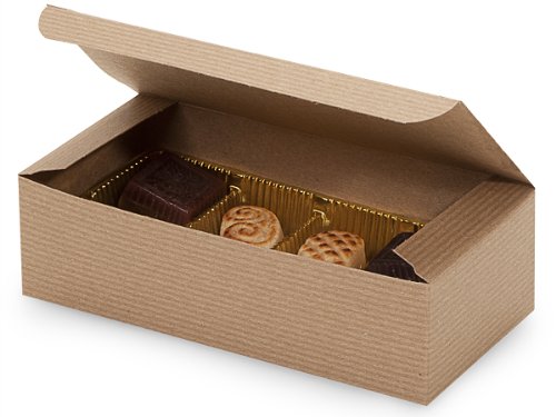 Set of 10 - 1 Pound Kraft Tan Candy Wedding Party Favor Boxes 7 Inch x 3-3/8 Inch x 2 Inch