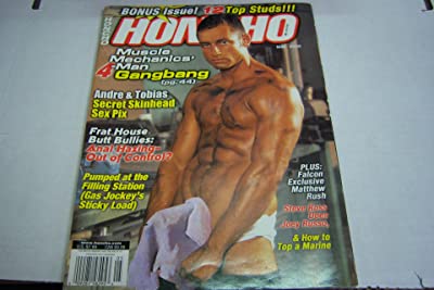 Honcho Gay Adult Magazine "Muscle Mechanics' 4man Gangbang" May 2002