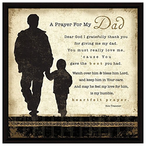 DEXSA Prayer for My Dad Wood Frame Easel Plaque for Fatherâ€™s Day, Birthday Gift for Dad | Made in USA | Bonus Dad Gift, Father-in-Law Picture Frame | Best Dad Plaque from Son or Daughter | 7.5x7.5 in