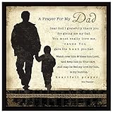 DEXSA Prayer for My Dad Wood Frame Easel Plaque for Fatherâ€™s Day, Birthday Gift for Dad | Made in USA | Bonus Dad Gift, Father-in-Law Picture Frame | Best Dad Plaque from Son or Daughter | 7.5x7.5 in