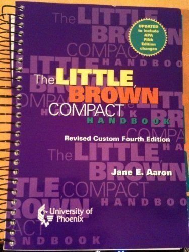 Little Brown Compact Handbook 4th (fourth) edition by Aaron, Jane E. published by Prentice Hall Health (2002) [Spiral-bound]